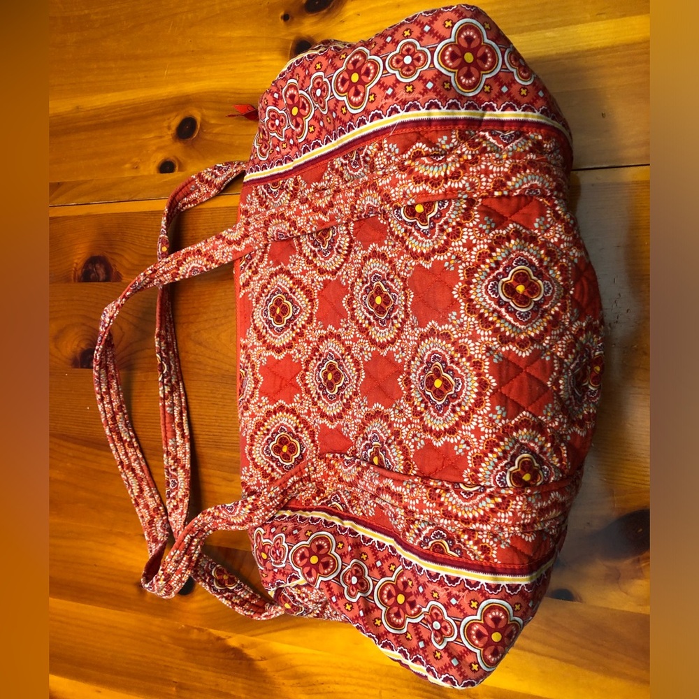 Vera Bradley orange duffel bag